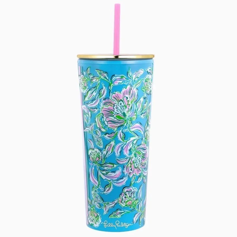 Lilly Pulitzer Tumbler with Straw Featured in Chick Magnet!